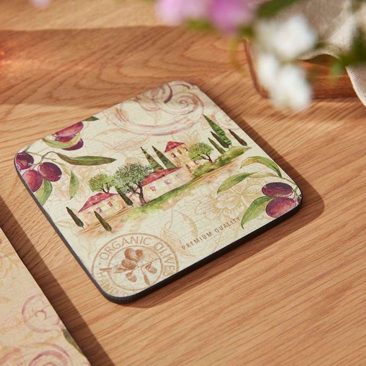 Olive Orchard Set of 6 Coasters image number null
